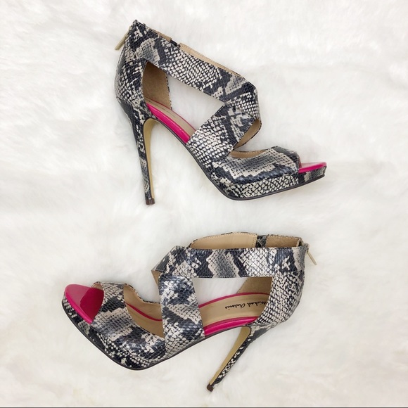 Michael Antonio Shoes - Michael Antonio Snakeskin Print Heels